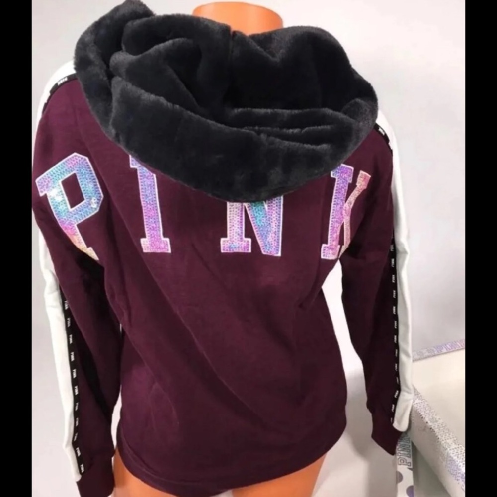 NWT pink bling hoodie xs